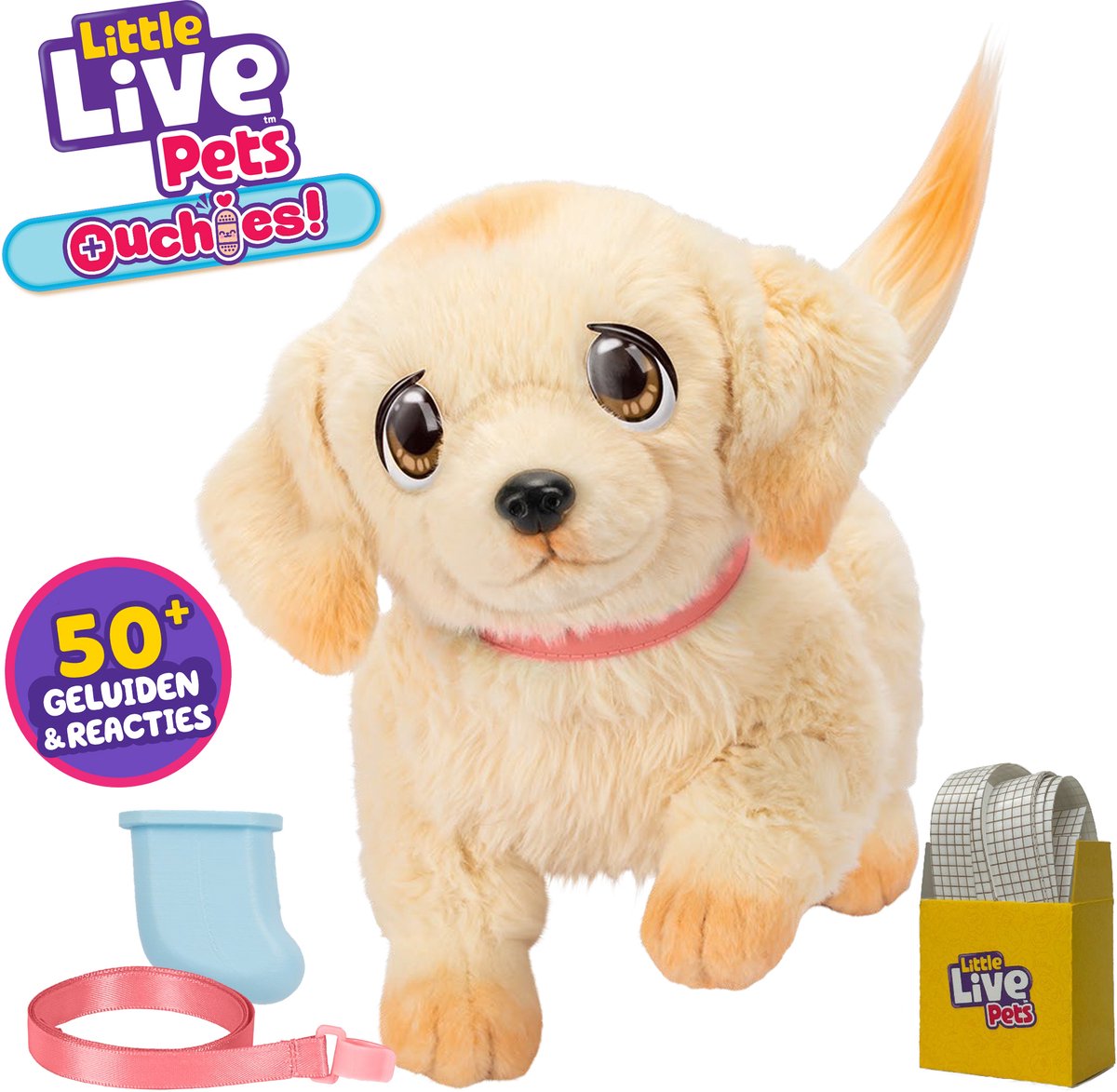   - Ouchies Puppy Cooper - Interactieve knuffel