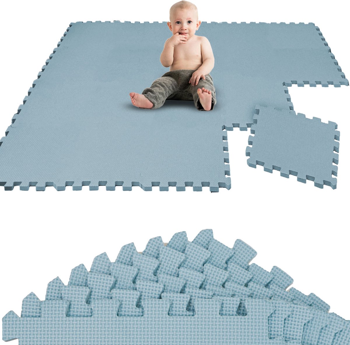 Van dag Één: 18-delige Baby Puzzel Speelmat - 30x30 EVA Schuim Kruipmat Vloermat Speeltapijt Kind