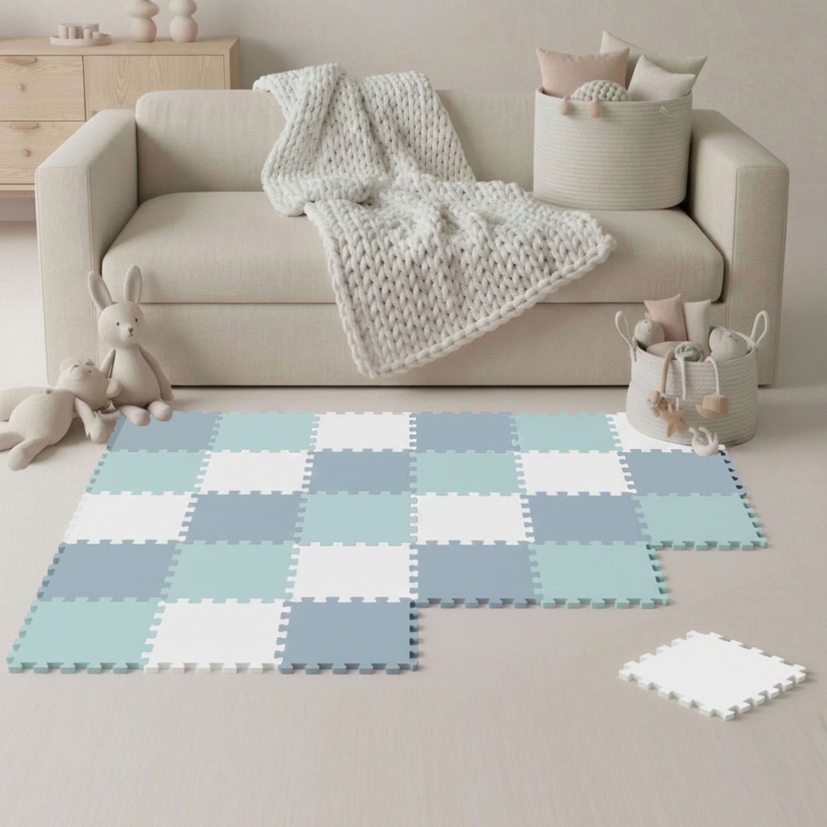 Van dag Één: 27-delige Baby Puzzel Speelmat - 30x30 EVA Schuim Kruipmat Vloermat Speeltapijt Kind