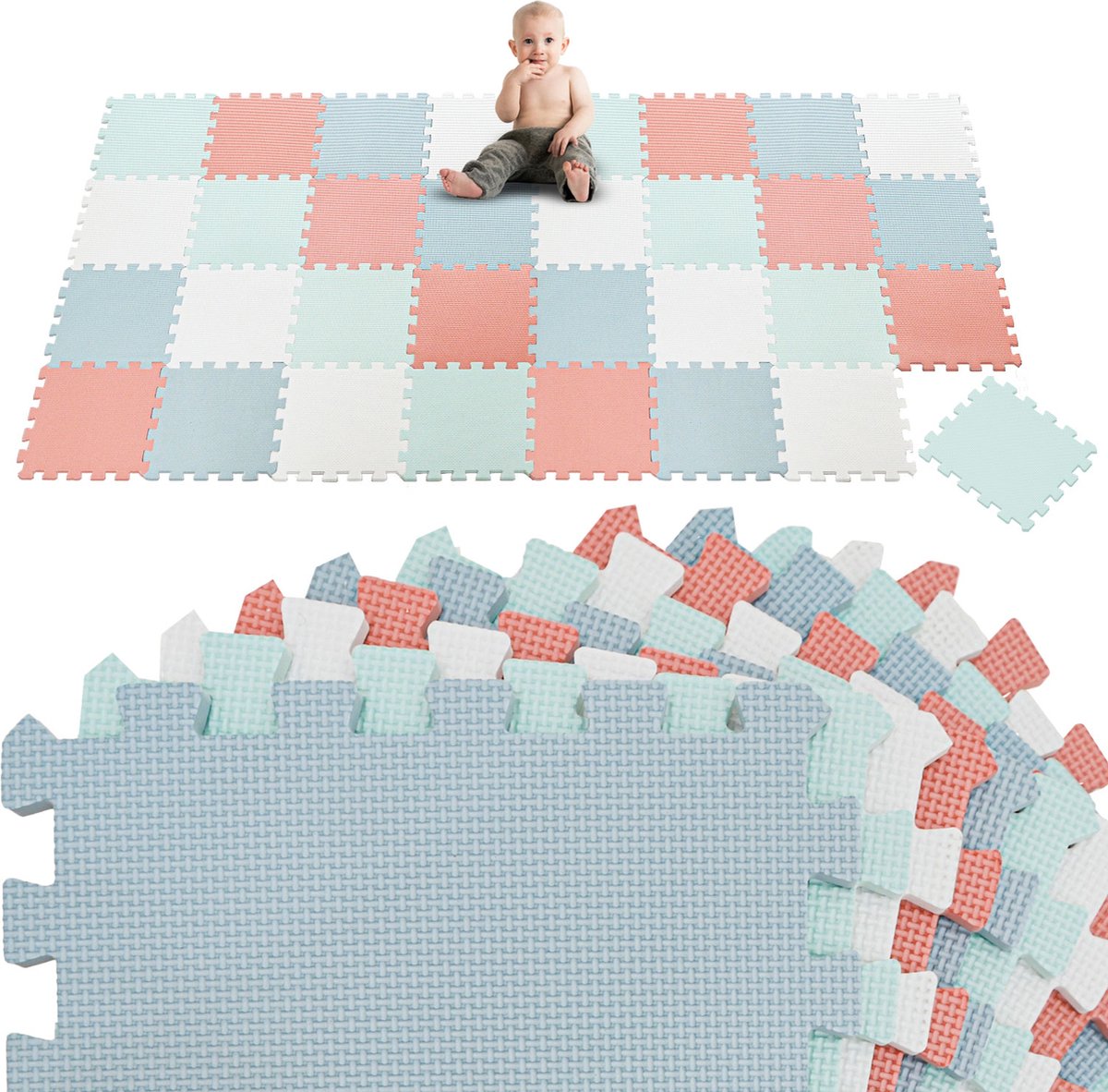 Van dag Één: 36-delige Baby Puzzel Speelmat - 30x30 EVA Schuim Kruipmat Vloermat Speeltapijt Kind