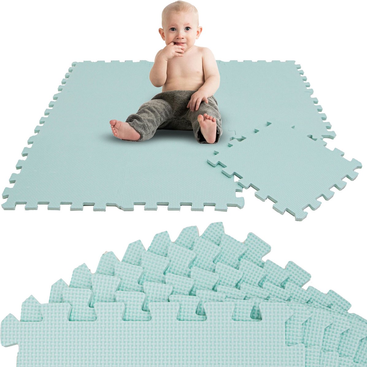Van dag Één: 9-delige Baby Puzzel Speelmat - 30x30 EVA Schuim Kruipmat Vloermat Speeltapijt Kind