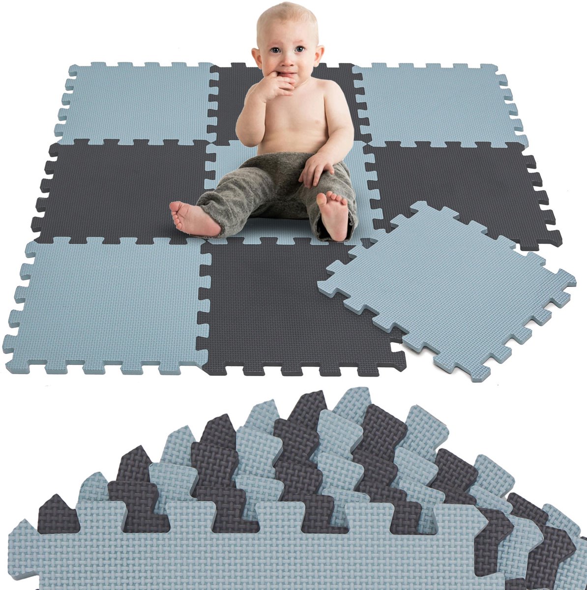 Van dag Één: 9-delige Baby Puzzel Speelmat - 30x30 EVA Schuim Kruipmat Vloermat Speeltapijt Kind