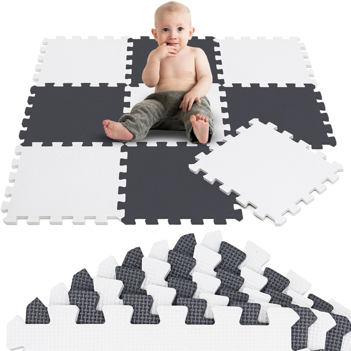 Van dag Één: 9-delige Baby Puzzel Speelmat - 30x30 EVA Schuim Kruipmat Vloermat Speeltapijt Kind