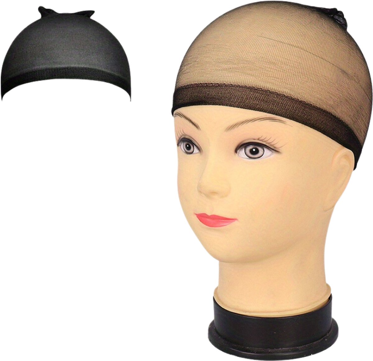 Livano Bald Cap - Kale Kop - Kaal - Kaal Hoofd - Kaal Pruik - Wig Cap - Zwart