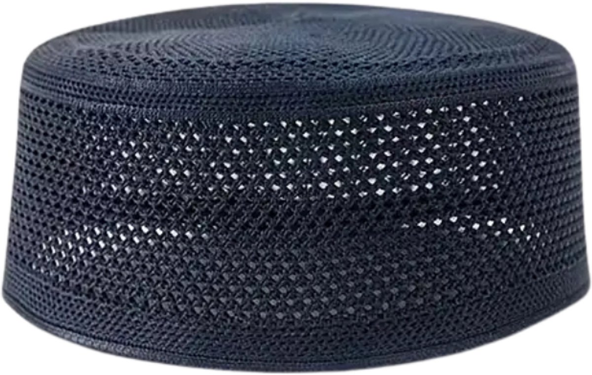 Livano Kufi - Gebedshoed - Islam - Alhamdulillah - Islamitische Kleding - Moslim Kleding - Marineblauw