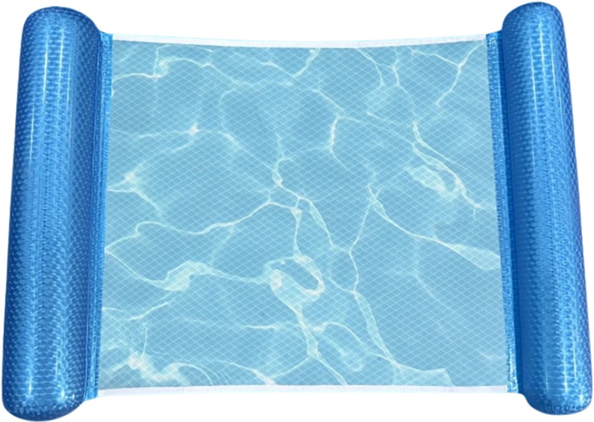   Luxe Waterhangmat - Luchtbed Zwembad - Luchtmatras Opblaasbaar - Water Hangmat - Aqua Lounge - Blauw