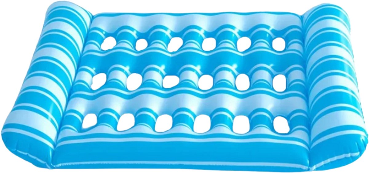   Opblaasbare   - Luchtbed   - 1 Persoon - Zwemring - Blauw 136x70