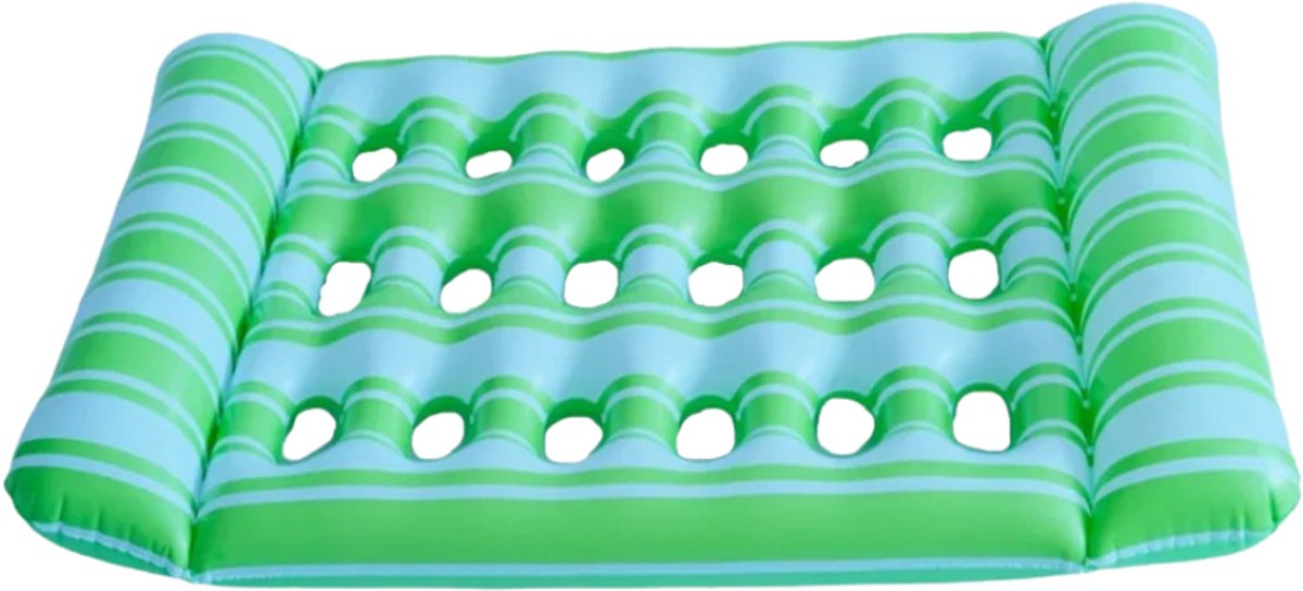   Opblaasbare   - Luchtbed   - 1 Persoon - Zwemring - Groen 136x70