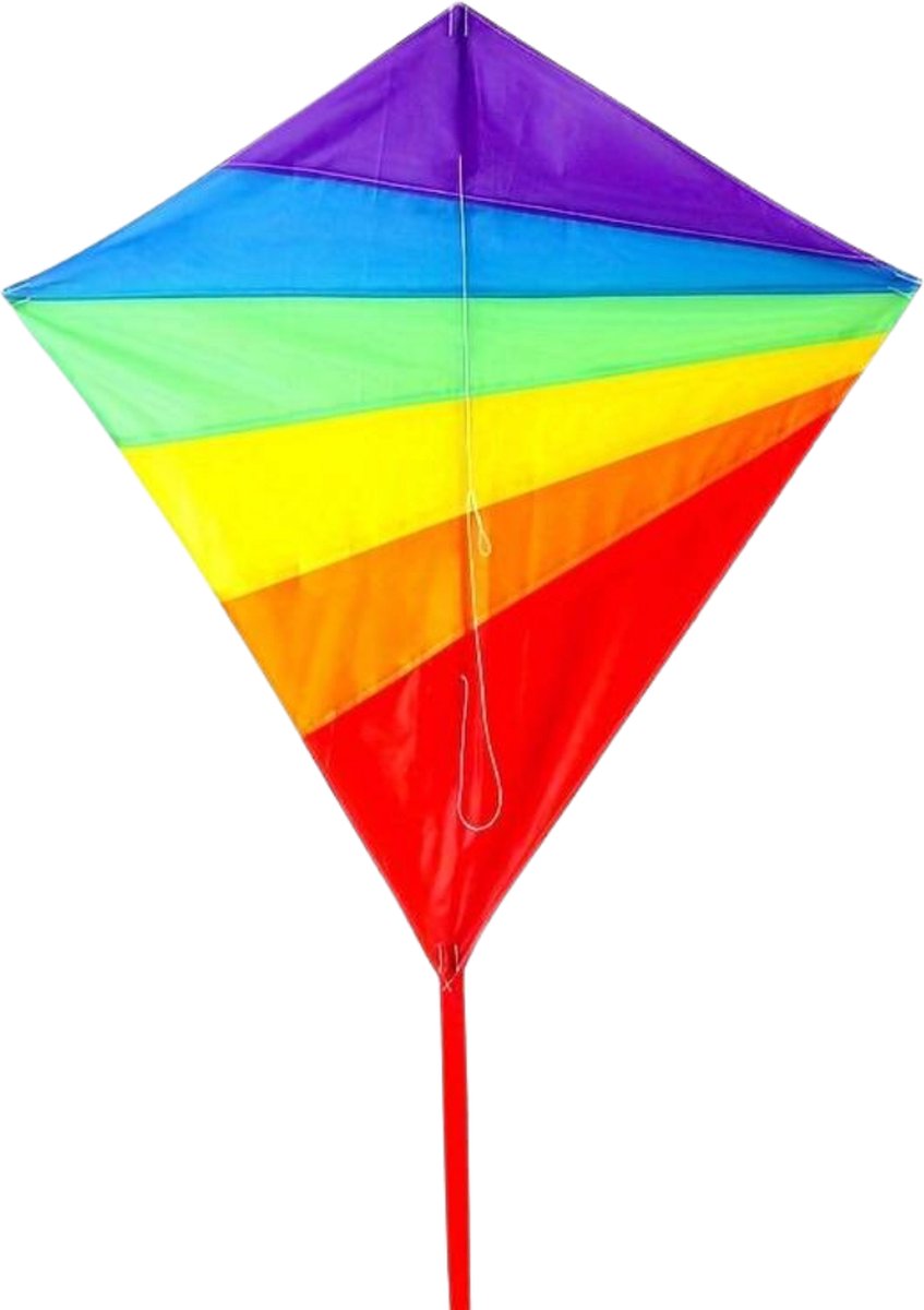 Livano Vlieger Voor Strand - Kite Vliegers - Kindervlieger - Diamant - Schuine Strepen