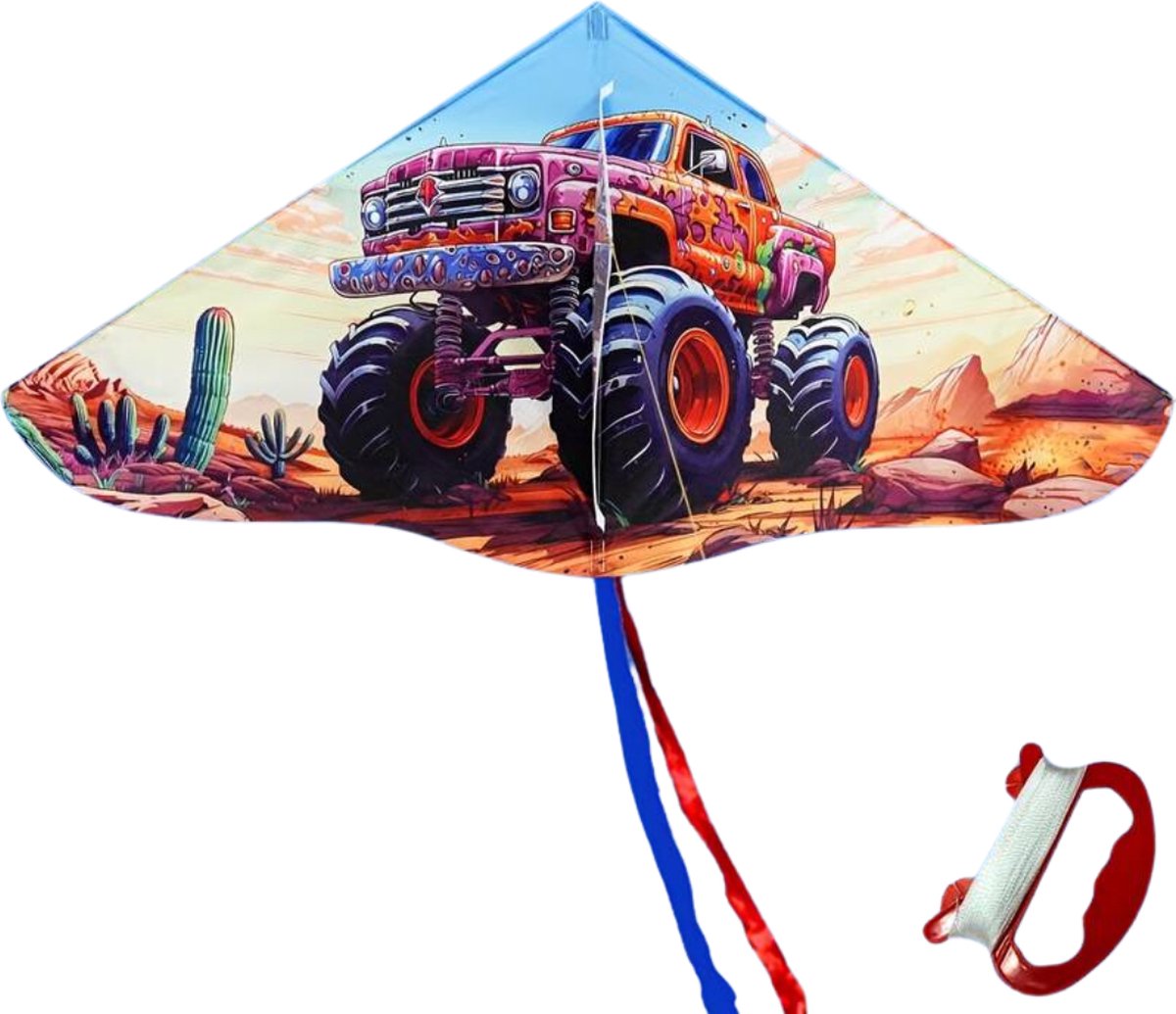 Livano Vlieger Voor Strand - Kite Vliegers - Kindervlieger - Monster Truck