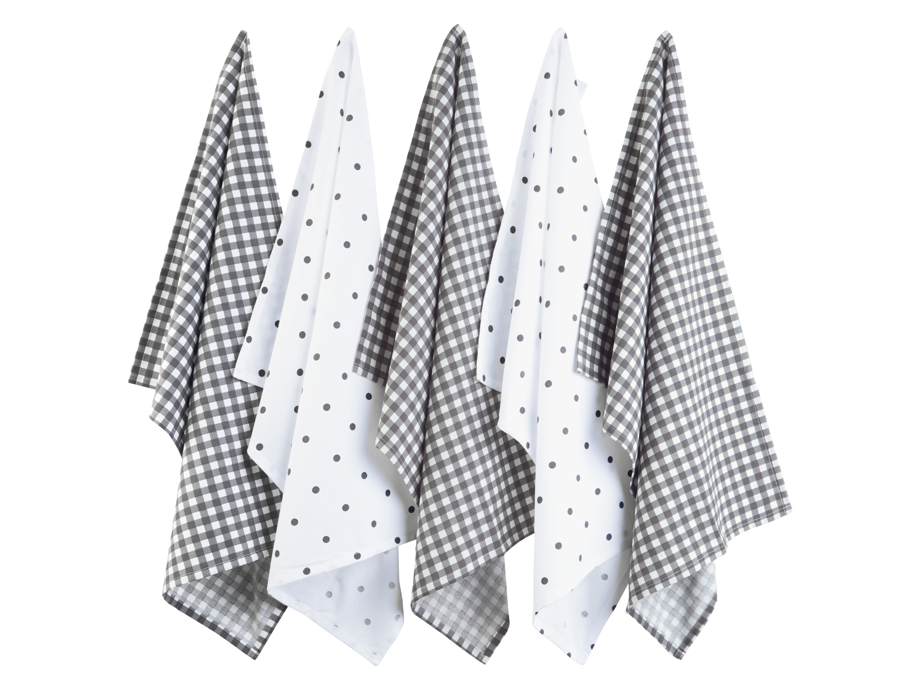 LIVARNO home 5 theekdoeken (Grijs)