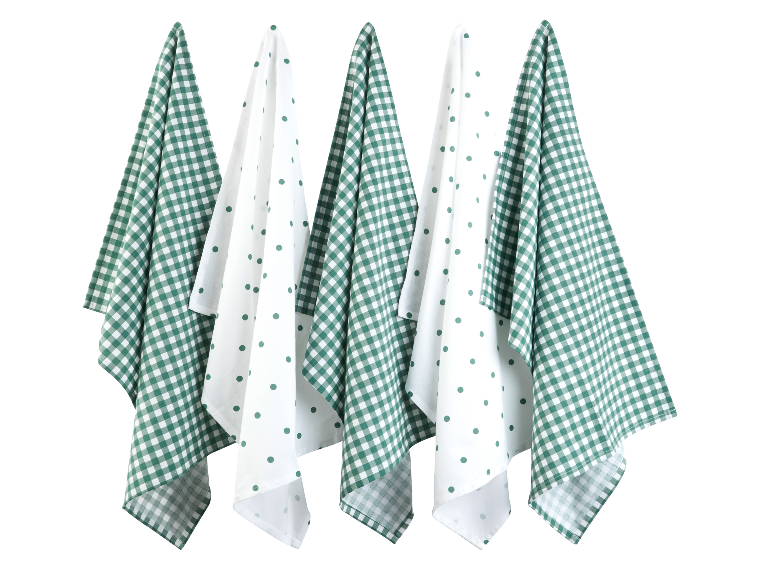 LIVARNO home 5 theekdoeken (Groen)