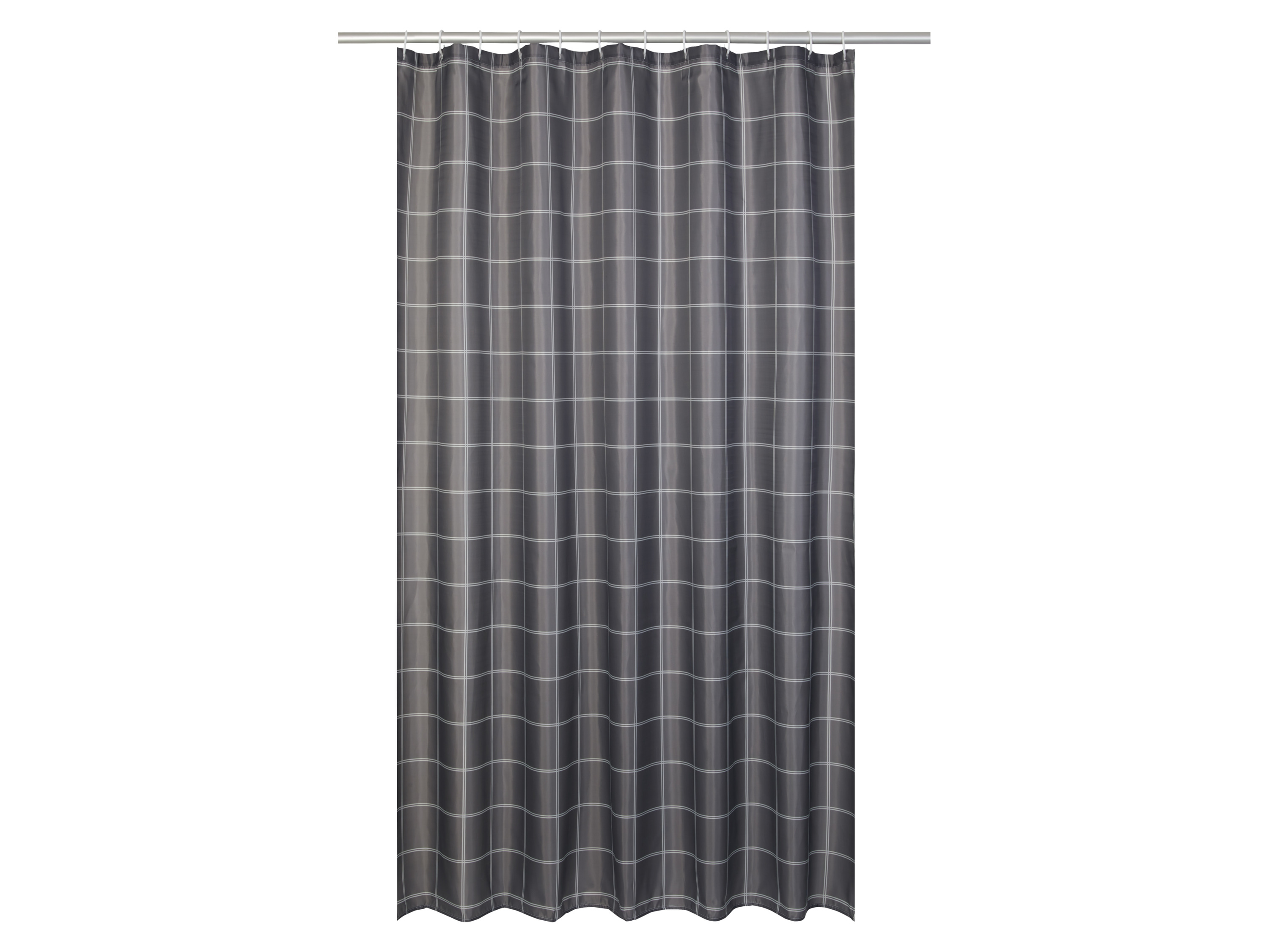 LIVARNO home Douchegordijn 180 x 200 cm (grijs geruit)