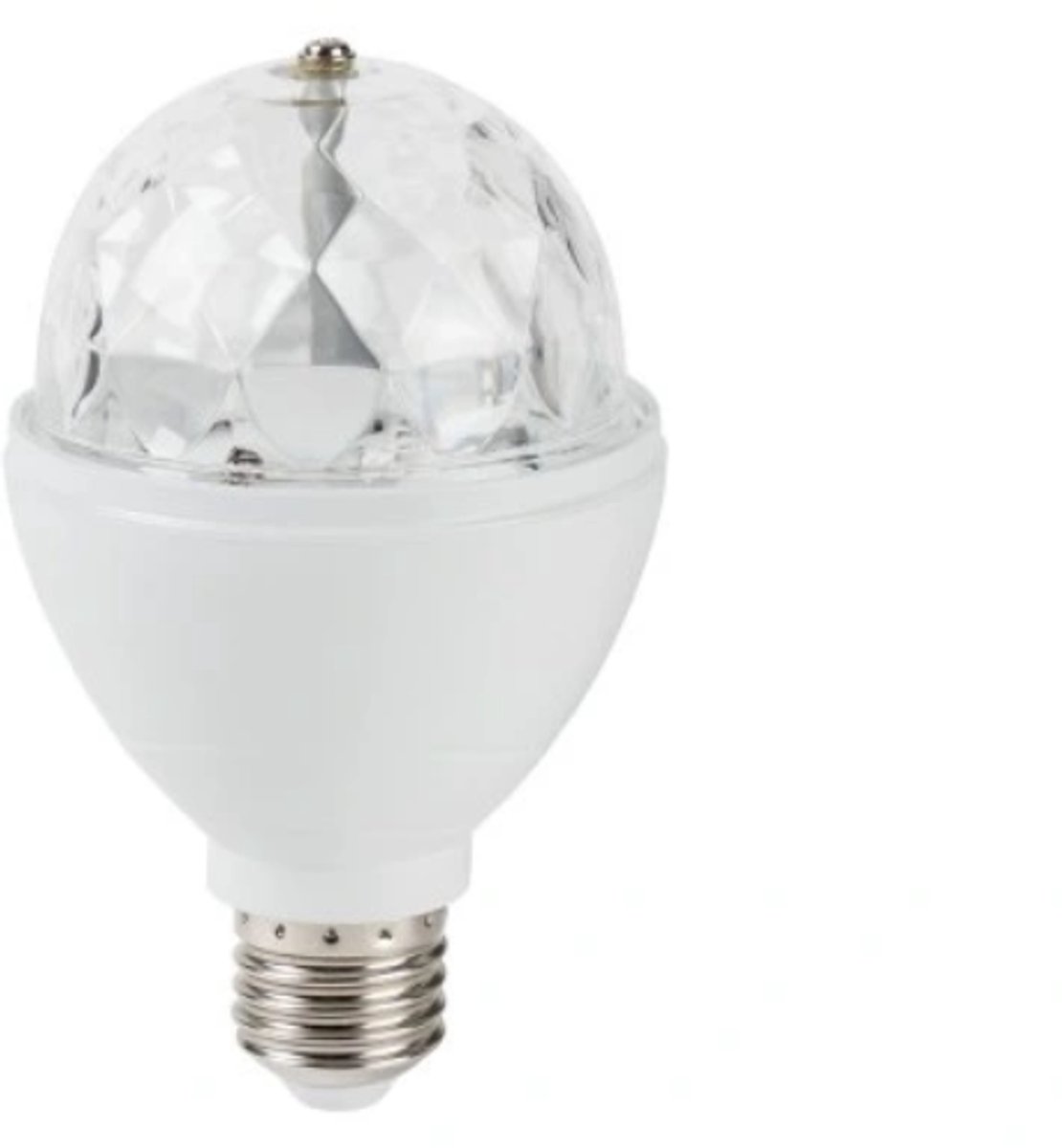 Livarno Home LED Lamp voor Feestjes – Roterende Disco Lichtbol – 3 Kleuren LED – Draaibare Kop – 8x13 cm