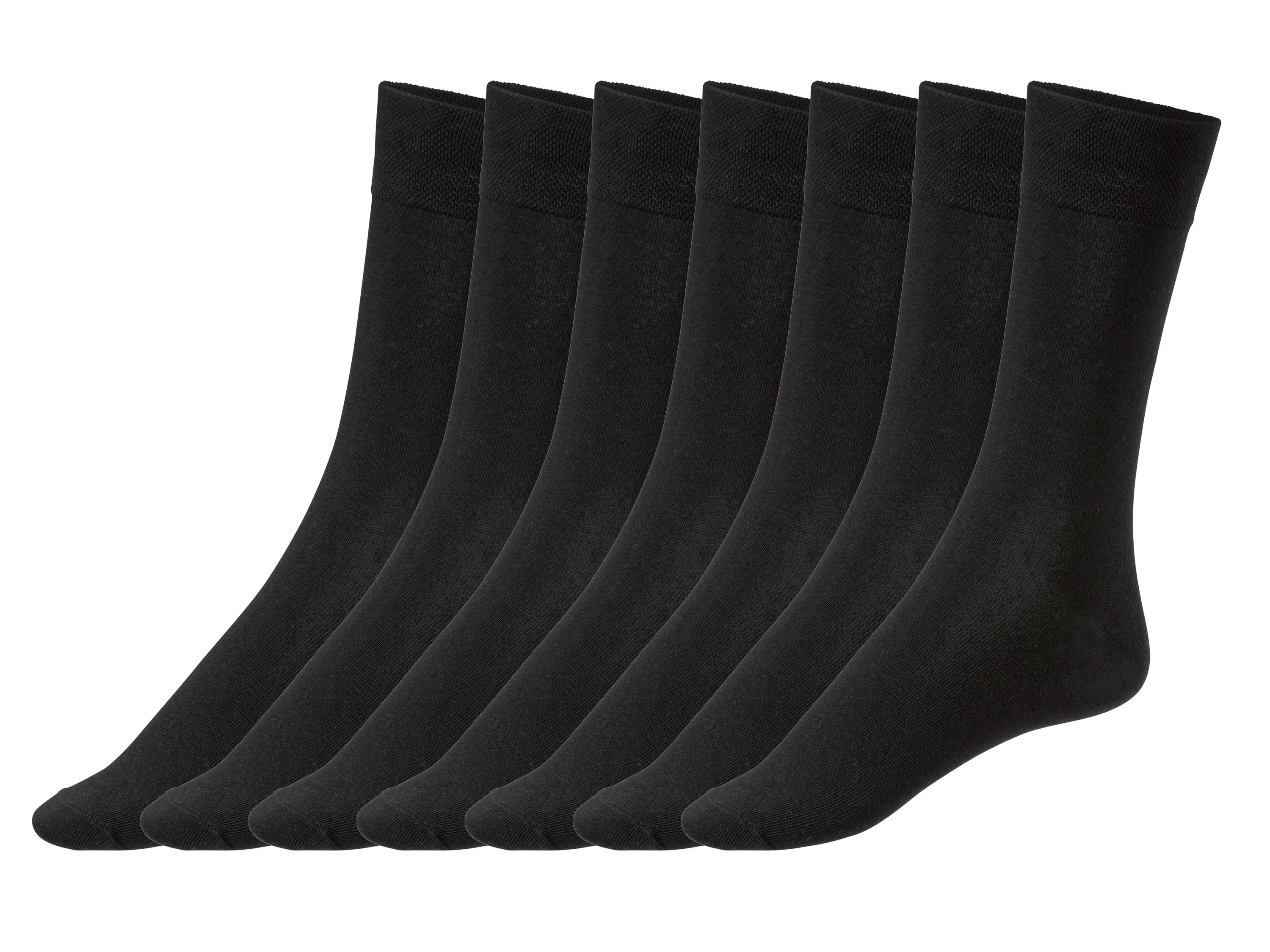 LIVERGY 7 paar herensokken (Zwart, 39-42)