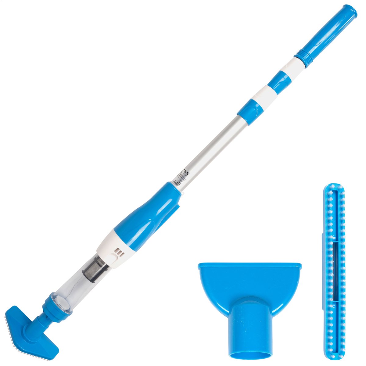 LIVIN Zwembad Stofzuiger - Zwembadstofzuiger - Krachtige Stofzuiger voor Spa en Zwembad - Zwembad Stofzuiger - Draadloos - Bodemzuiger zwembad - Geschikt voor Intex en Bestway - Zwembadstofzuiger Elektrisch - Verstelbaar tot 165CM - Blauw