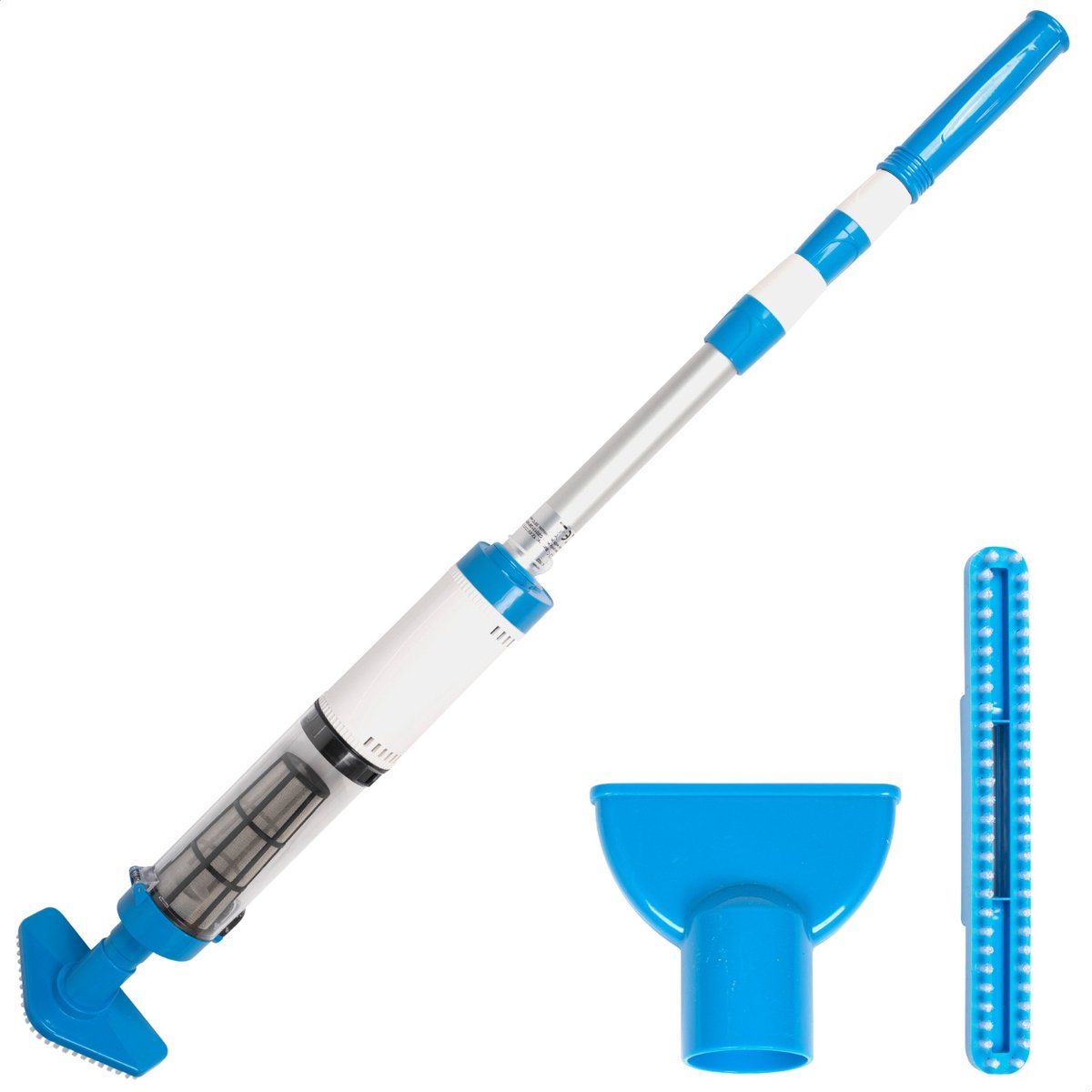 LIVIN Zwembad Stofzuiger Pro - Zwembadstofzuiger - Krachtige Stofzuiger voor Spa en Zwembad - Draadloos - Bodemzuiger zwembad - Geschikt voor Intex en Bestway - Zwembadstofzuiger Elektrisch - Verstelbaar tot 165CM - Blauw