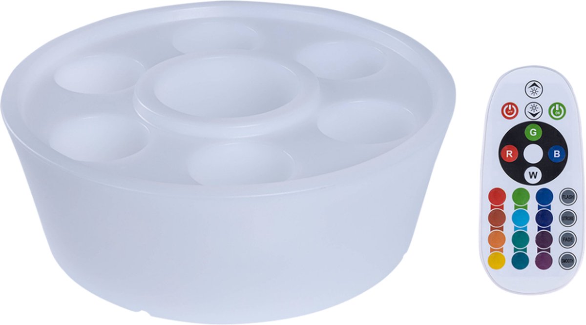 Livin Drijvende LED Spa Bar – Whirlpools – Drijvend Dienblad – Spa Drankenhouder – Hottub Accessoires - Spa Drankhouder - Drijvende Bar - Geschikt voor Jacuzzi, Spa’s en Zwembaden - 16 Kleuren