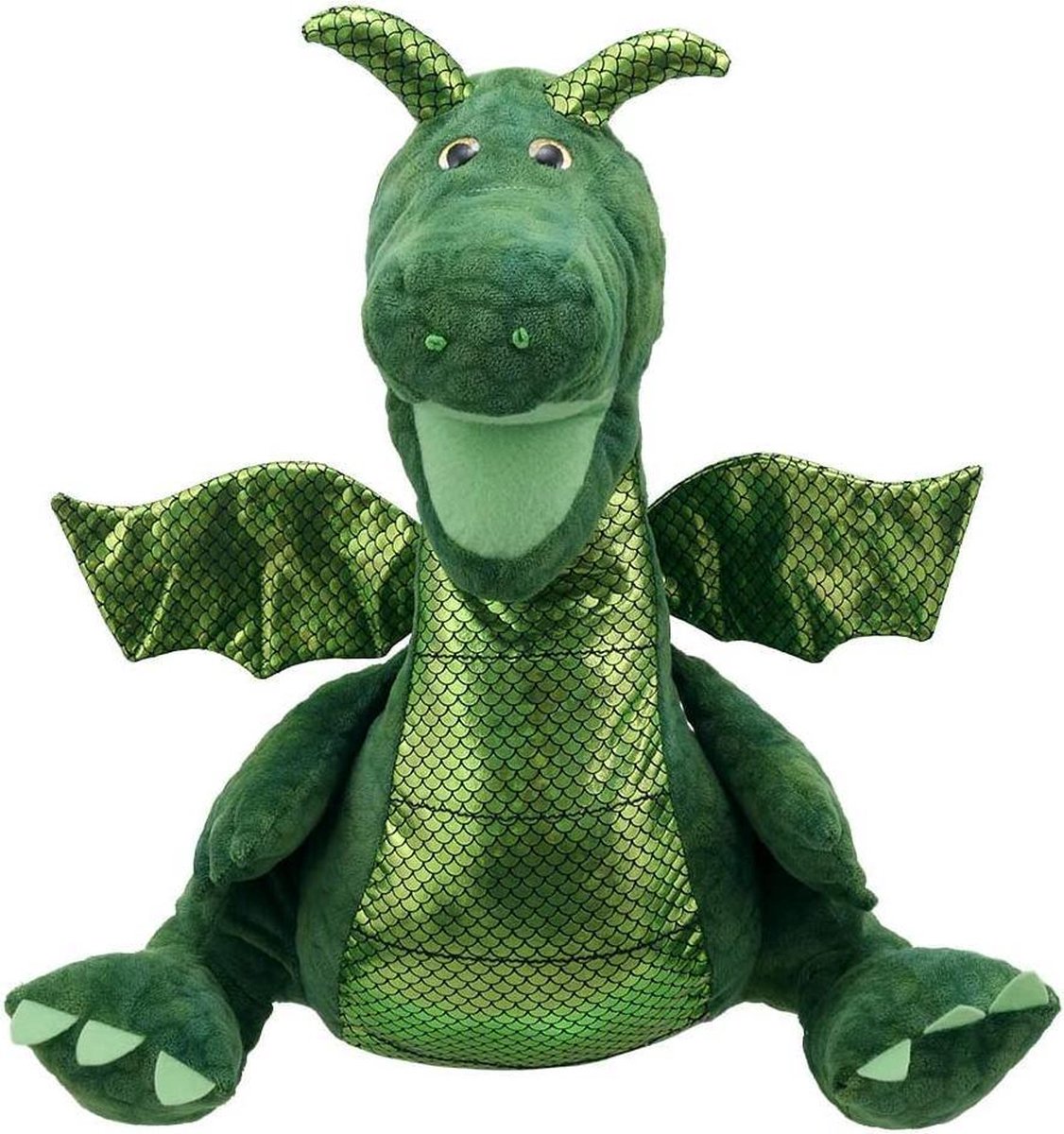 Handpop draak living puppet groen