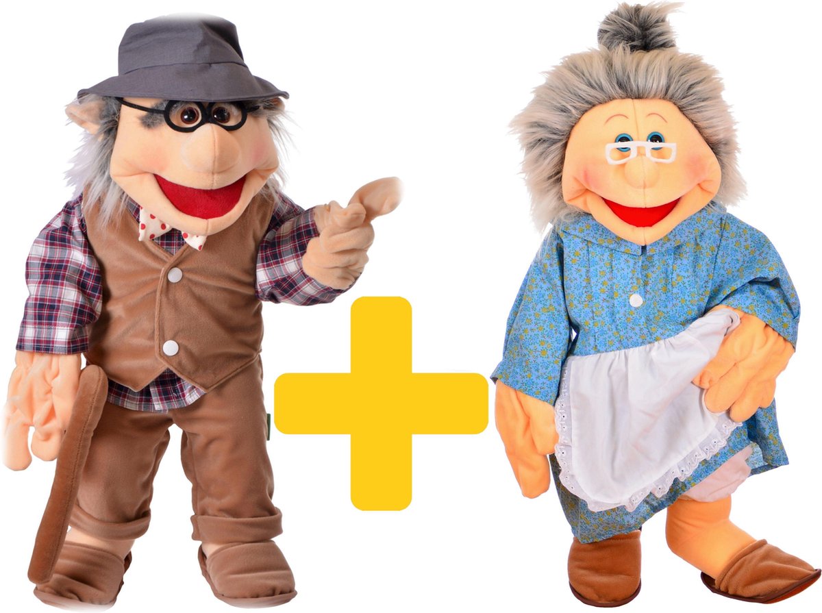   handpoppen opa en oma 65cm