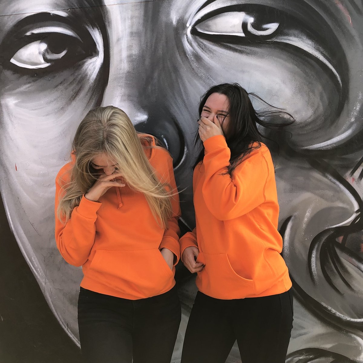 Hoodie set vriendschap-Set vriendinnen hoodies-Vrienden-Oranje-DrinKing Team-Maat M