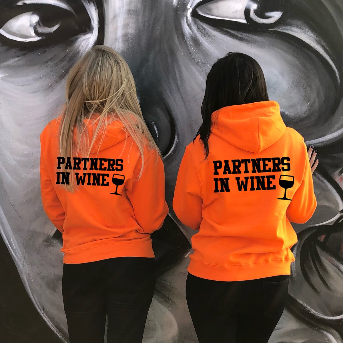 Koningsdag kleding hoodie set vriendinnen-Koningsdag kleding-partner in wine-Maat XL