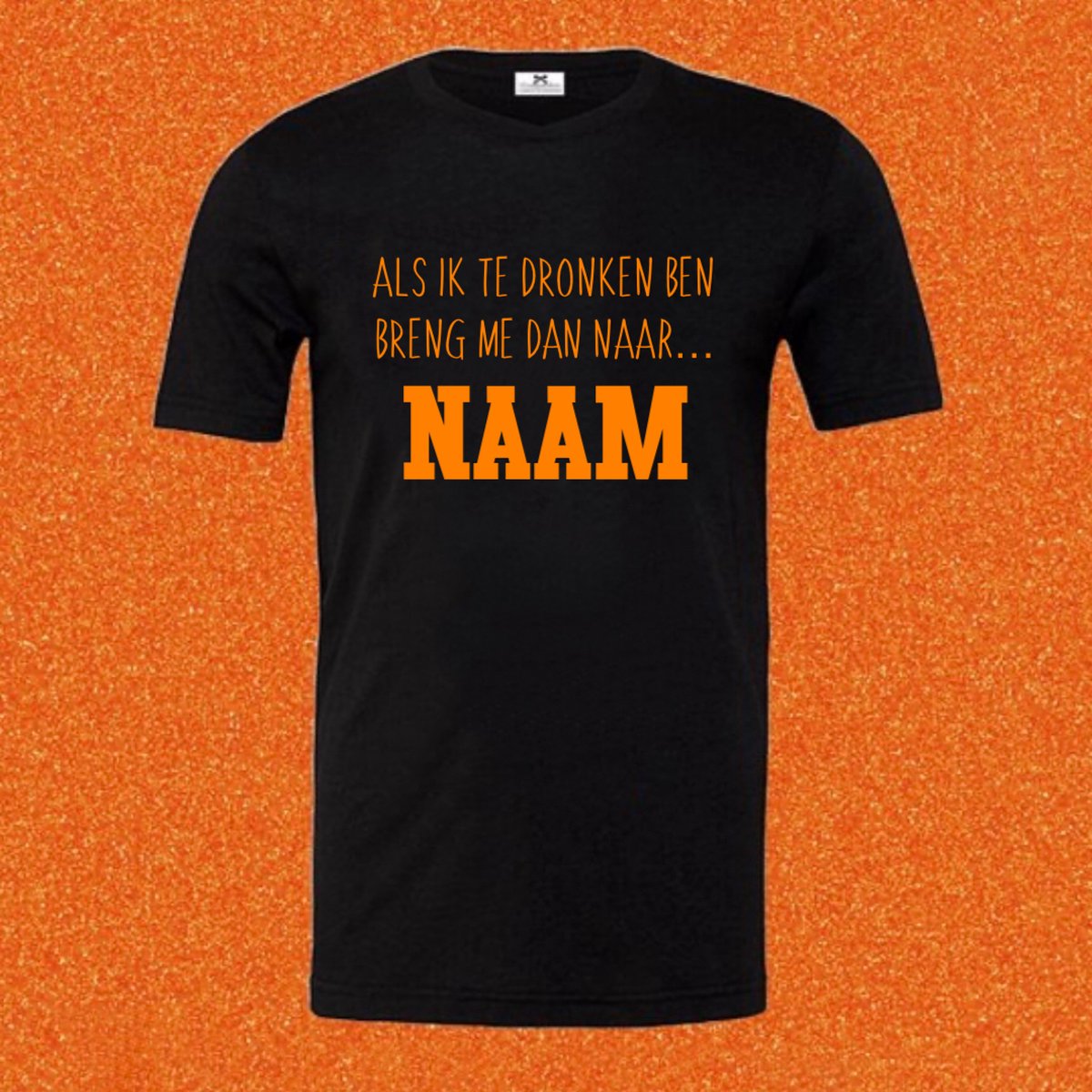 Shirt Koningsdag-Als ik te dronken ben-Oranje Kleding-WK Feestkleding-Maat XL