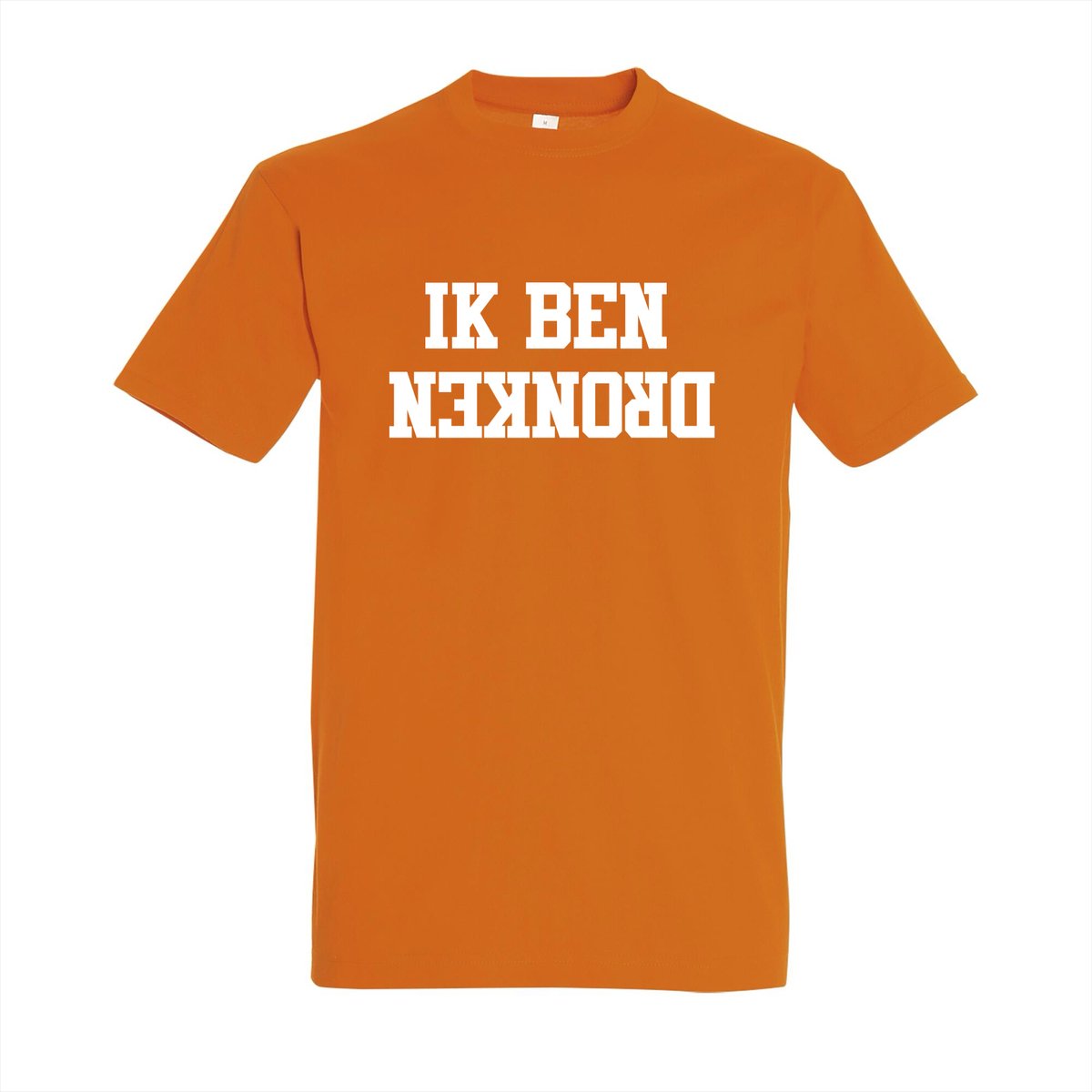 Shirt Oranje - Koningsdag shirt Ik ben dronken - Maat L