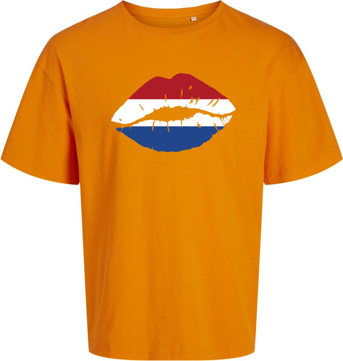 Shirt Oranje - Rood Wit Blauw - Kus - Leuk voor het EK - Maat 3XL