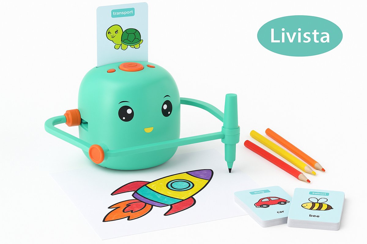 Tekenrobot - Leren Tekenen - Montessori Speelgoed - Educatief Speelgoed - Tekenen Kinderen - Robot Speelgoed - Motoriek Speelgoed - Verjaardag Cadeau