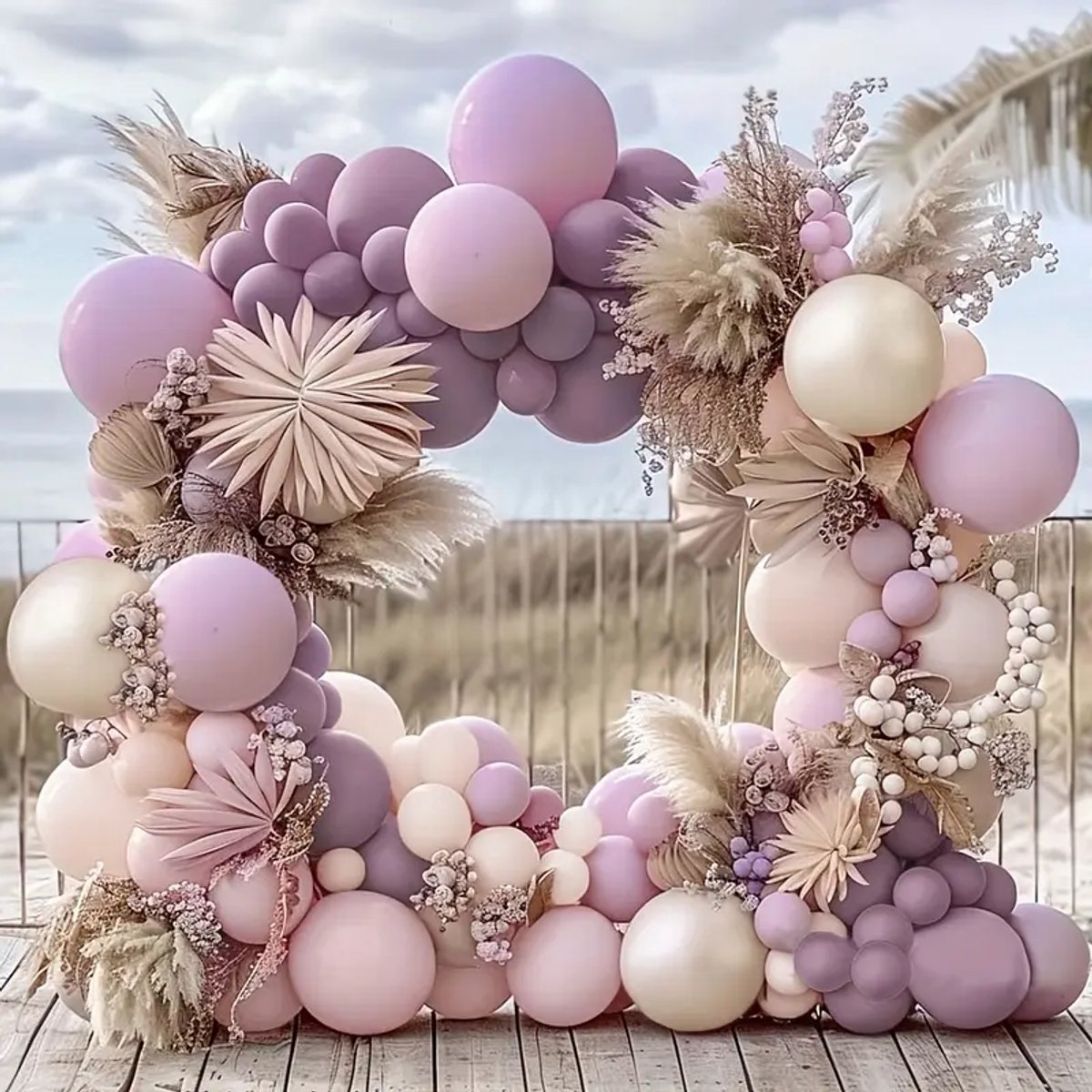 139-delige Ballonnenboog Set – Paars, Zandwit & Champagne Goud – Luxe Ballon Arch Kit voor Verjaardag, Bruiloft, Moederdag, Babyshower & Feestdecoratie