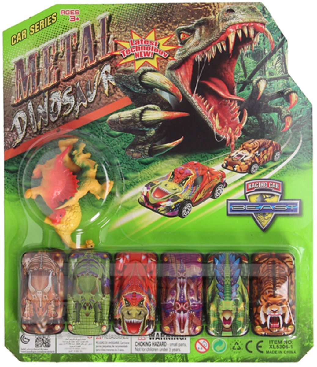 Autoset Dierenprint met Speeldieren