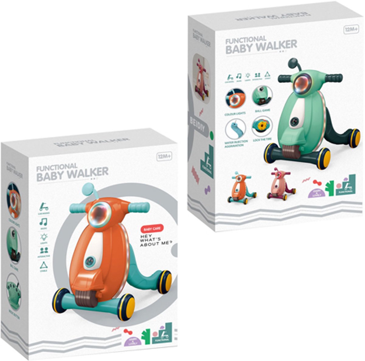 Baby Walker Loopwagen Scooter met Licht en Geluid