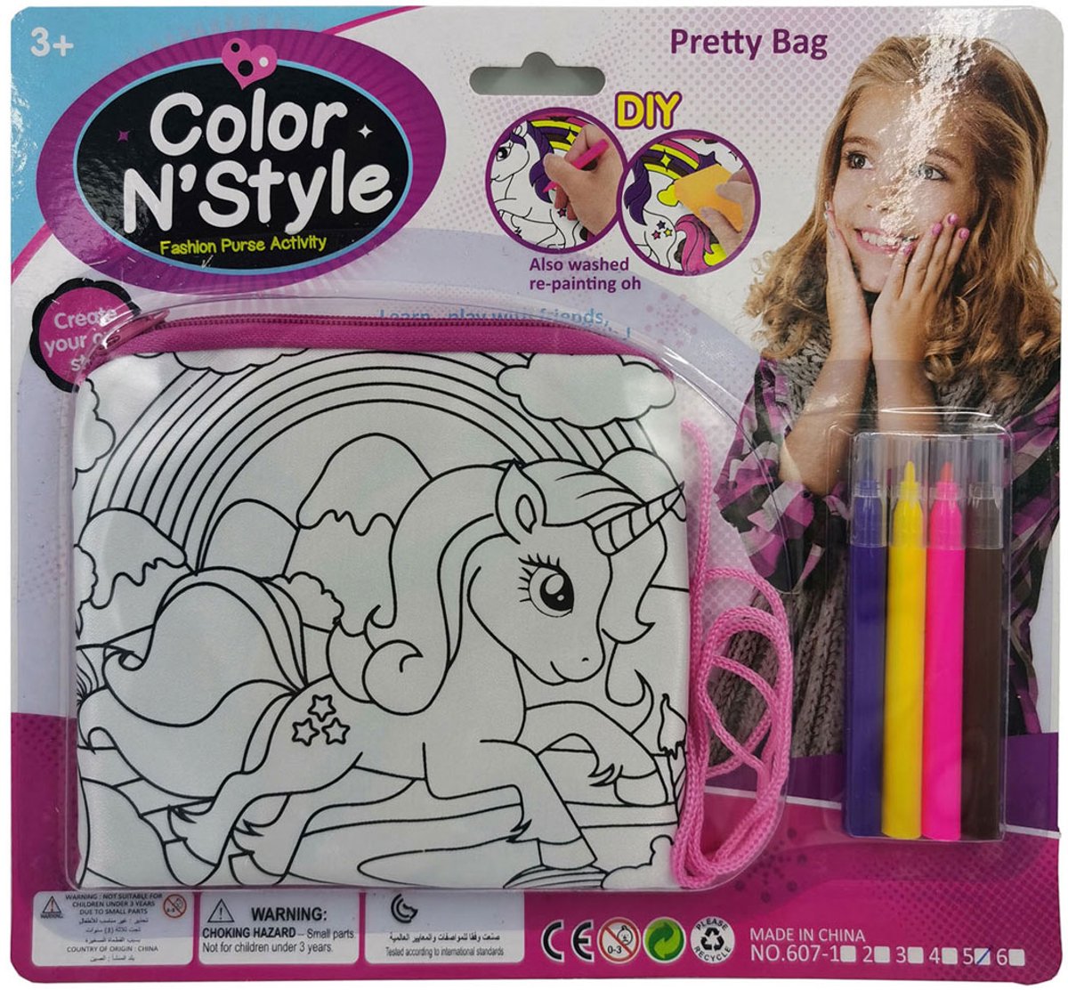 DIY Beauty Bag Inkleuren