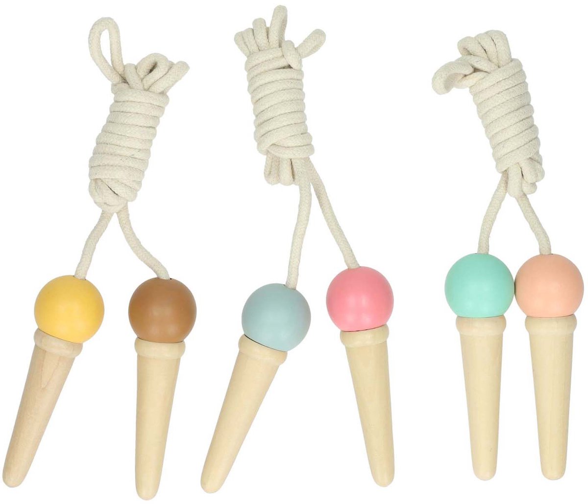Houten Ijsjes Springtouw, 200cm