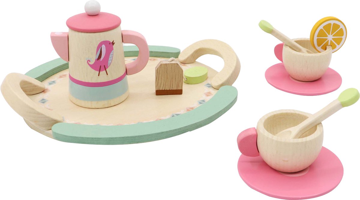 Houten Theeservies Speelset, 10dlg.