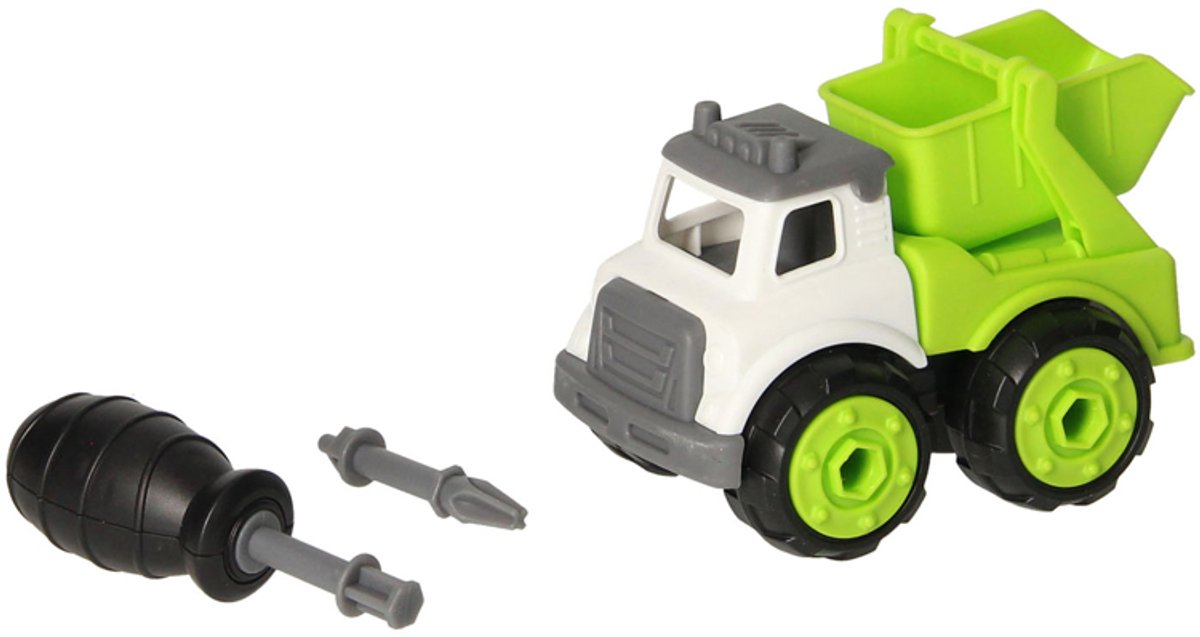 Kiepwagen met Schroefbare Wielen - Groen