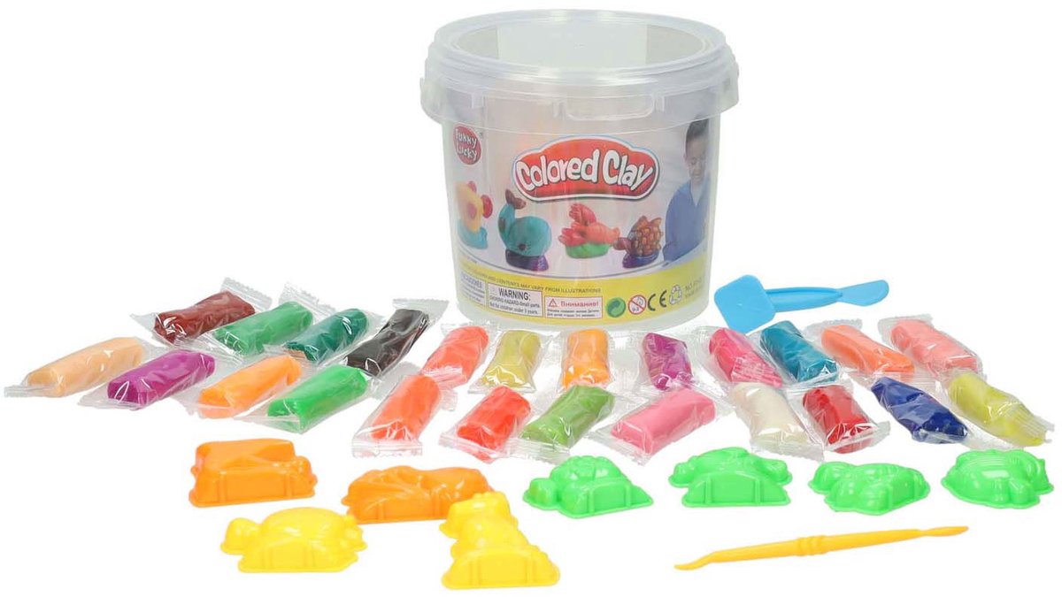 Kleiset in Opbergbox Oceaan Dieren - 24 Kleuren Klei