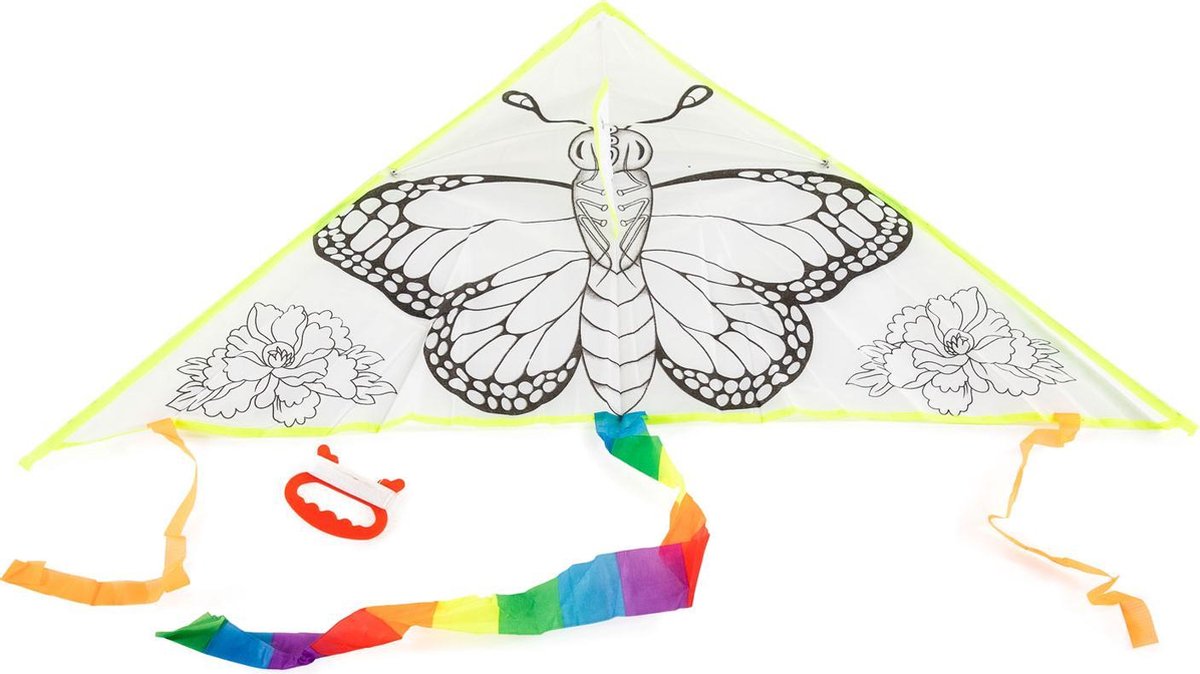 Kleur je eigen Vlieger - Vlinder