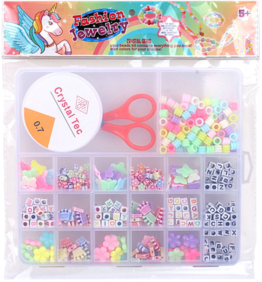 Kralenset in Opbergbox met Schaar & Koord