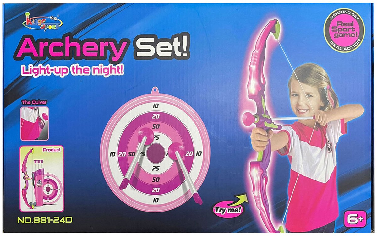 Pijl- en Boogset met Licht Roze