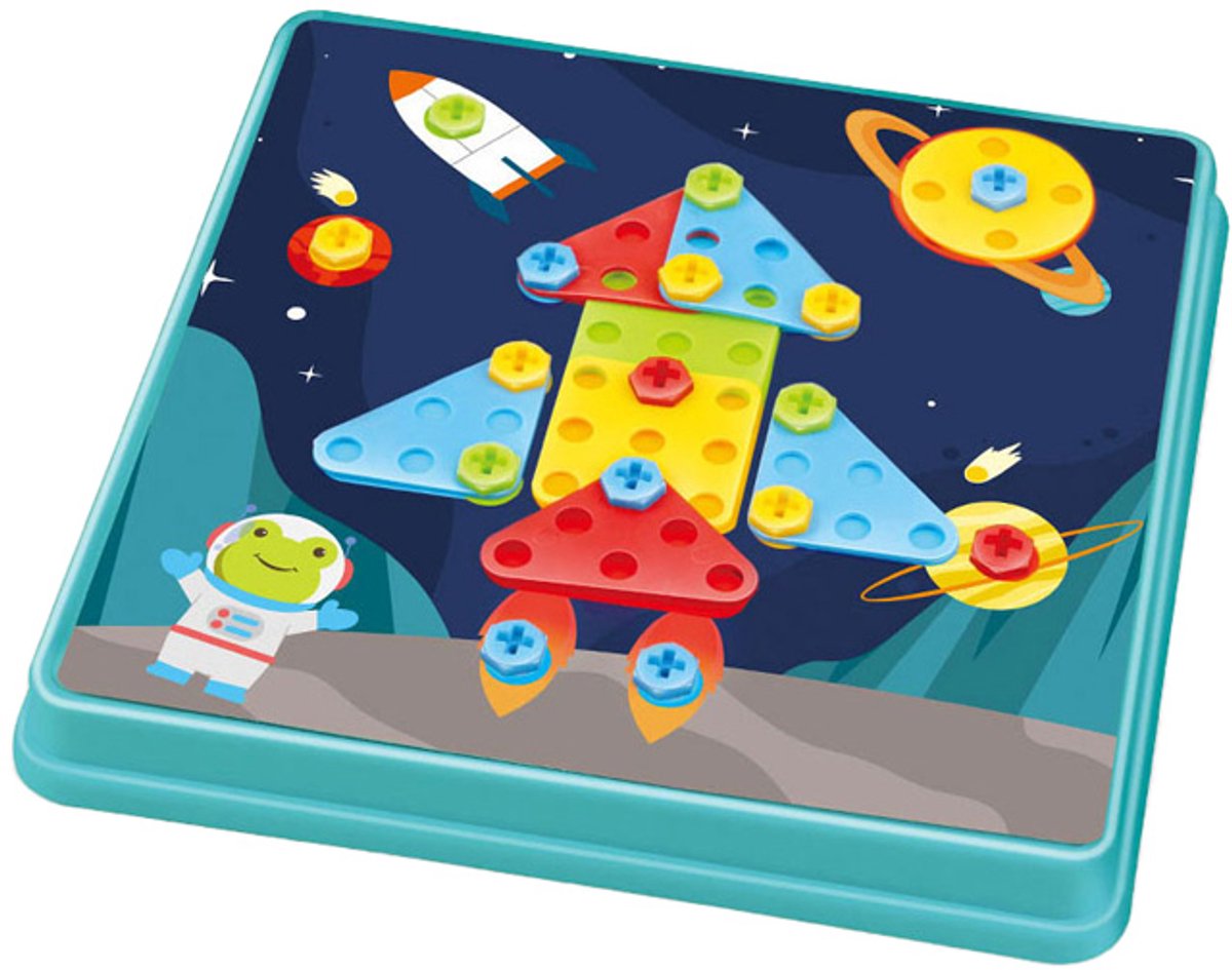 Schroefset 8 Platen Blauw, 123dlg.