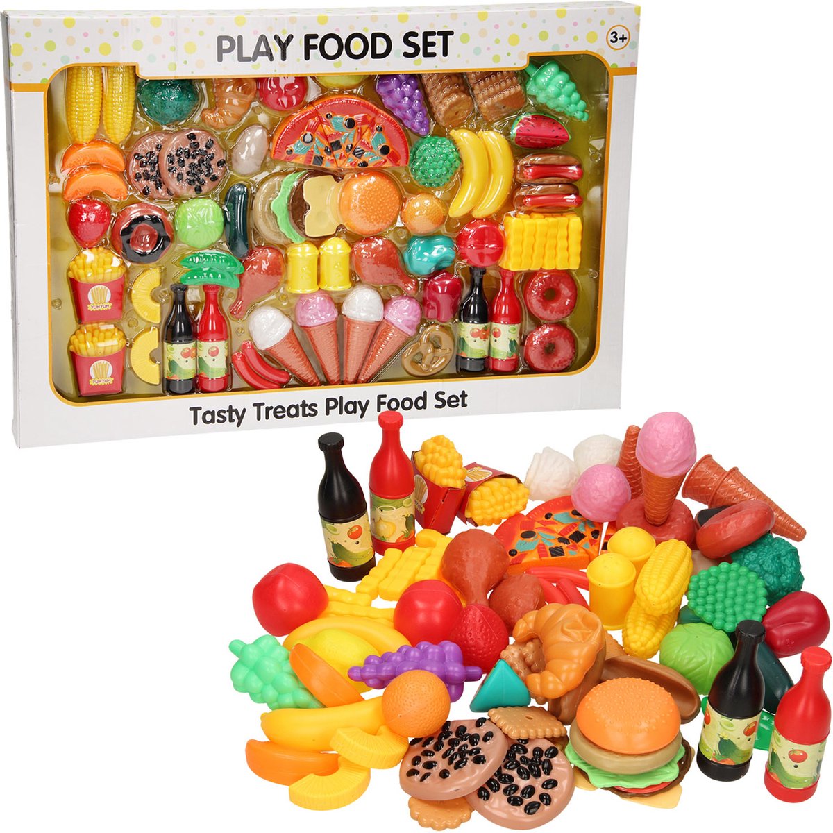Speeleten megaset speelgoed - 90-delig speelfood voor kinderen.
