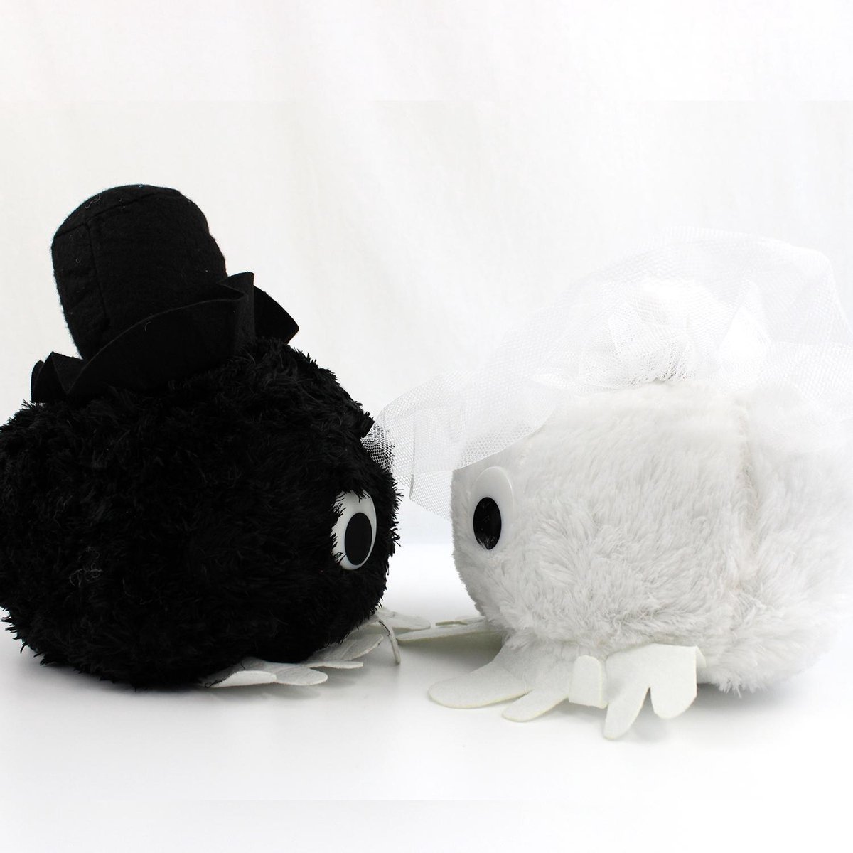 Mega Wuppies - Bruidspaar Poppetjes - Bruiloft Decoratie - Wuppie Knuffels