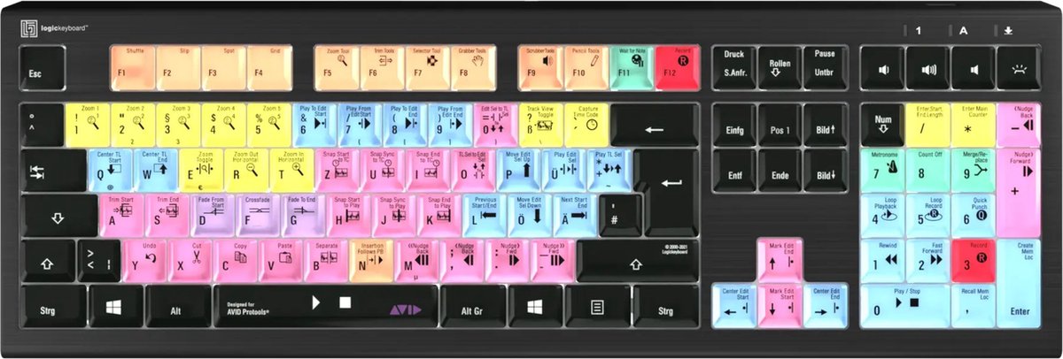 LogicKeyboard Pro Tools Astra 2 DE (PC) Pro Tools Tastatur deutsch - Apple accessoire