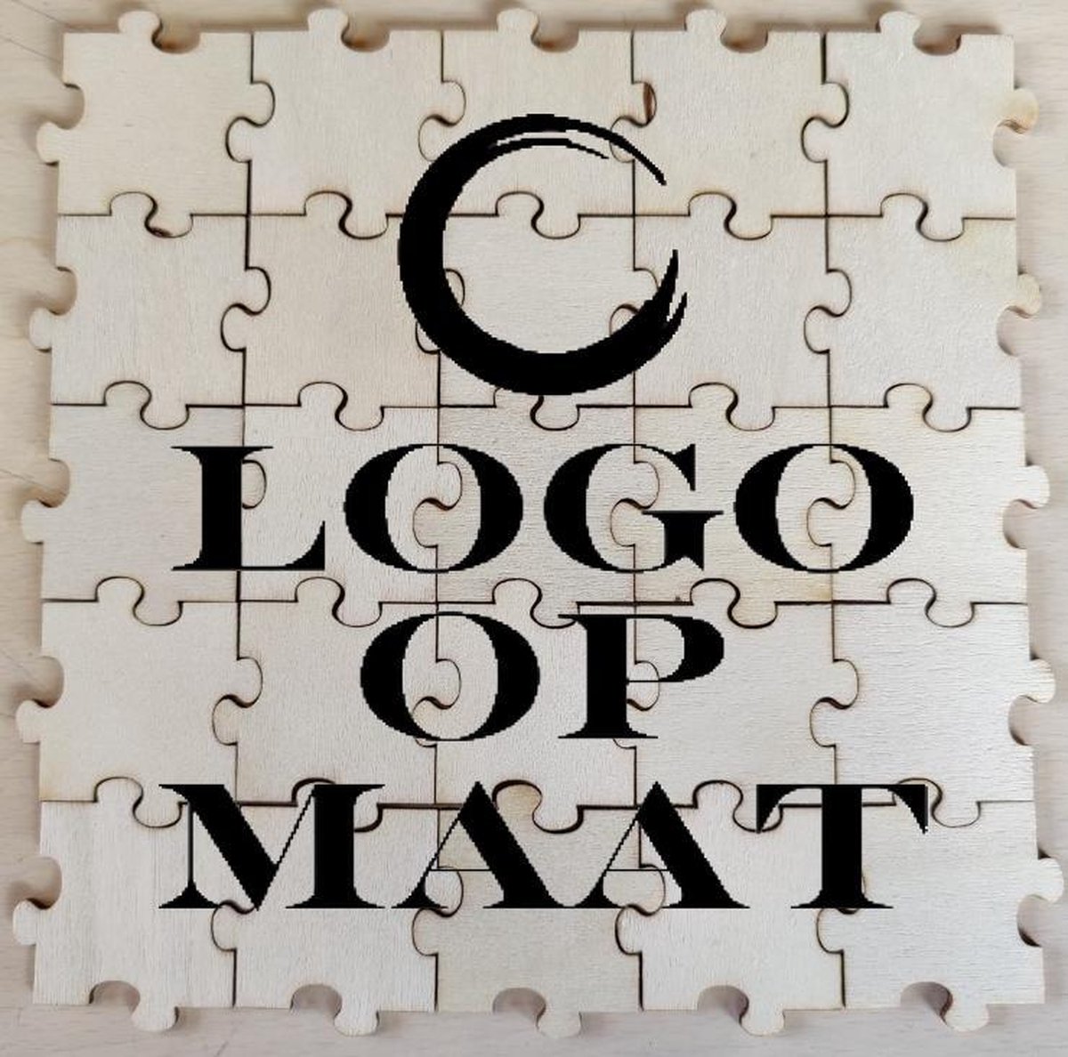 Houten puzzel gepersonaliseerd met uw eigen tekst of afbeelding 5x5