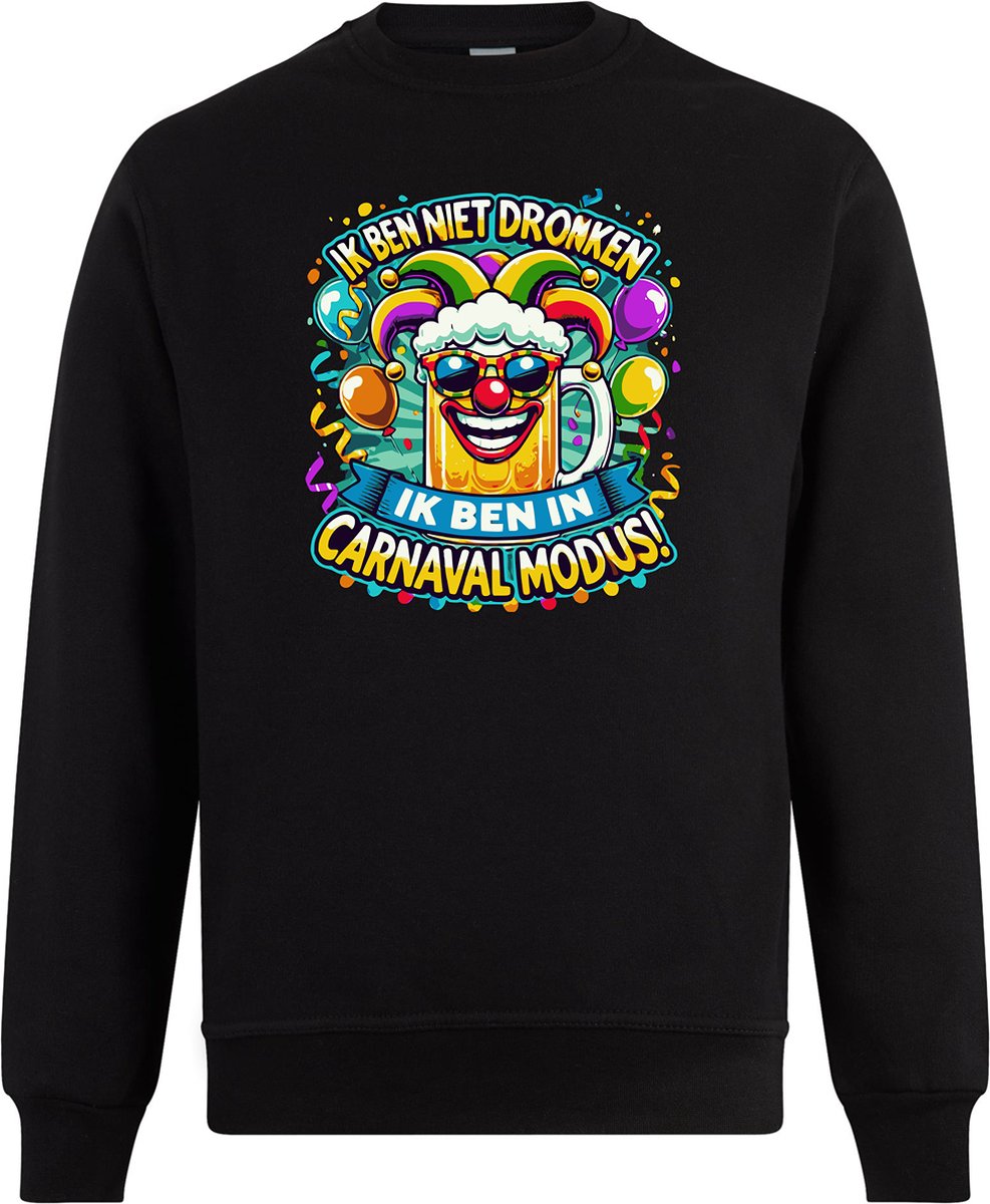 Carnaval Trui voor Heren en Dames - Maat M - Zwart - Carnavalskleding Heren - Carnavalskleding Dames - Bier Trui - Carnaval - Unisex carnaval trui