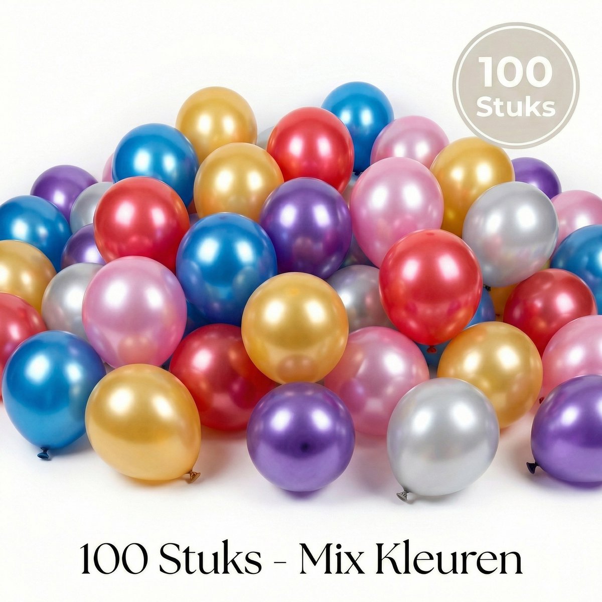 Loha-party®Parelmoerkleur ballonnen 100stuks 12 inch Parelmoer glanzende ballonnen feest latex ballonnen voor verjaardag bruiloft babyshower kerstdecoratiesk (Parelmoerkleur- 100 stuks)