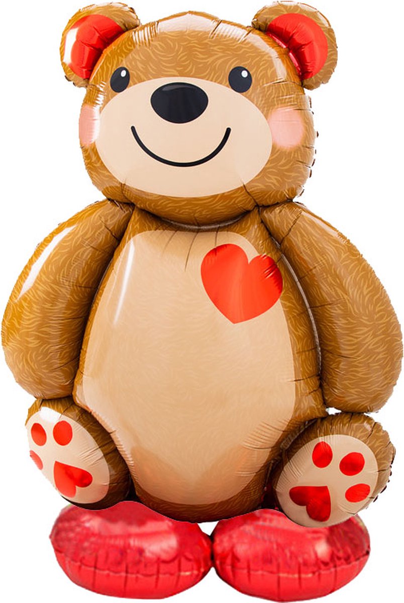 Staande folie ballonnen Set-Reuzeballon-3D-love bear-caudeau-feestdecoratie-themafeest versiering-Valentijd-Verjaadag-Valentijnsdag-bruiloft-babyshower-106cm