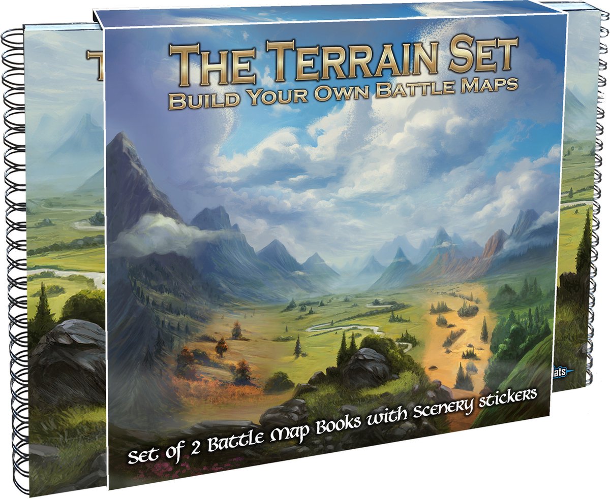 The Terrain Set: Build Your Own Battle Map Kit - Bordspelaccessoire - Zelf Battle Maps bouwen - Scenery Stickers - Loke Battle Mats